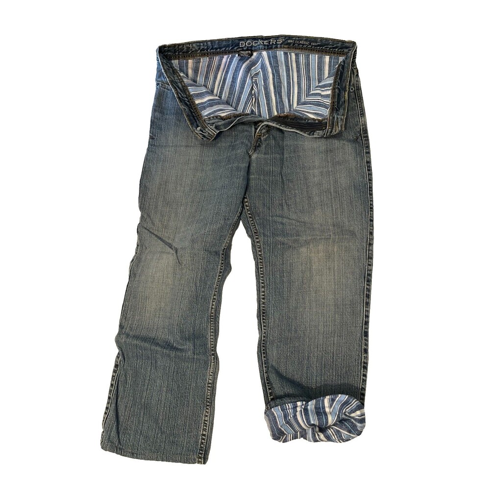 Dockers Grit Iron Jeans Mens Size 36 Heavy Construction Workwear Lined D3
